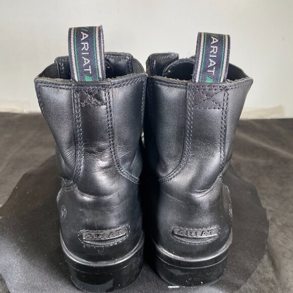 Women's Ariat, Size 4, Black Leather and Canvas Front Zip-up, Boots, - Picture 7 of 10